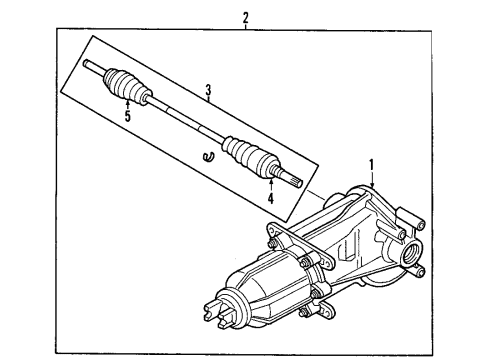 2003 Ford Escape Rear Axle, Axle Shafts & Joints, Differential, Propeller Shaft Outer Boot Diagram for YL8Z-4A331-DB
