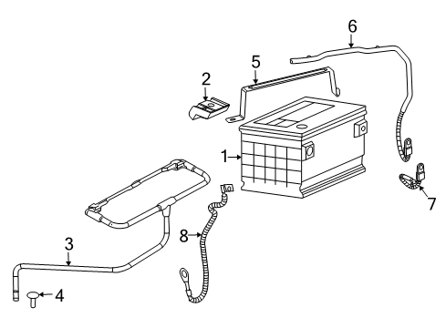 2007 Saturn Ion Battery Cable Asm, Battery Positive Diagram for 15215466