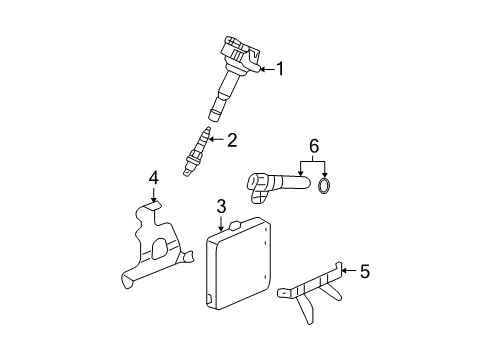 2007 Honda Fit Powertrain Control Bracket C, Engine Control Module Diagram for 37823-RME-A00