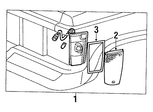 1984 Toyota Land Cruiser Park & Signal Lamps Lens Gasket Diagram for 81512-90A00