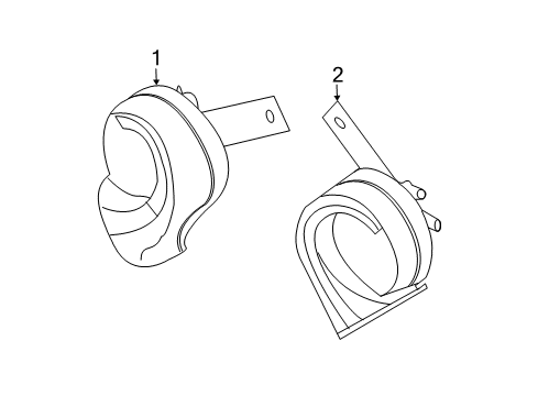 2019 Infiniti Q50 Horn Horn Assy-Electric High Diagram for 25610-4GA0A