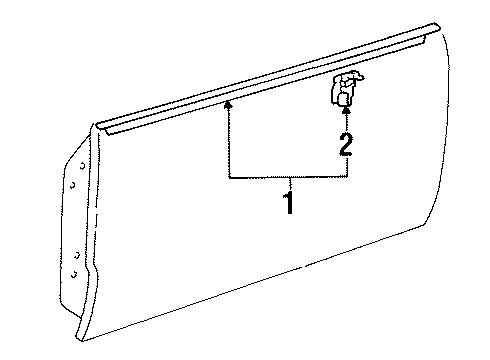 1997 Toyota Paseo Exterior Trim - Door Belt Weatherstrip Diagram for 75710-0W010