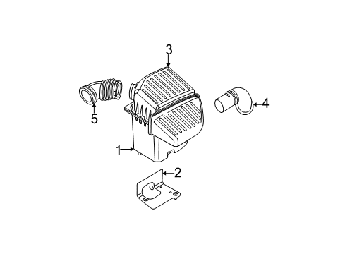 2001 Chrysler PT Cruiser Air Intake Cover-Air Cleaner Diagram for 5017199AA