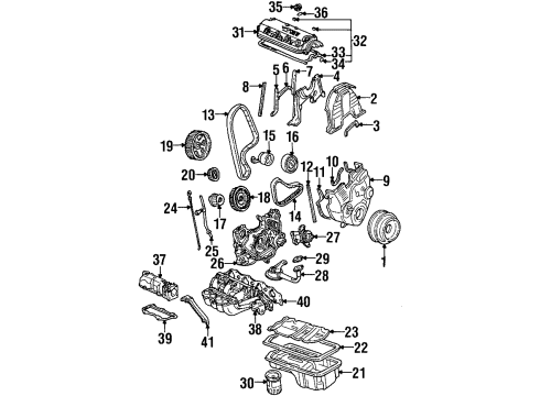 1997 Acura CL Filters Element Assembly, Air Cleaner Diagram for 17220-P0A-A00