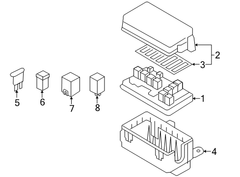 2010 Chevrolet Aveo5 Fuse & Relay Box, Fuse & Relay Diagram for 96867142