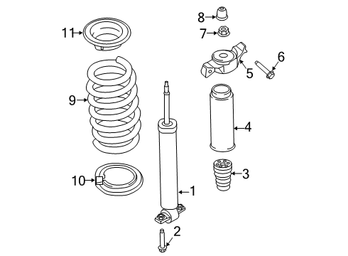 2020 Lincoln Nautilus Shocks & Components - Rear Shock Diagram for K2GZ-18125-AJ