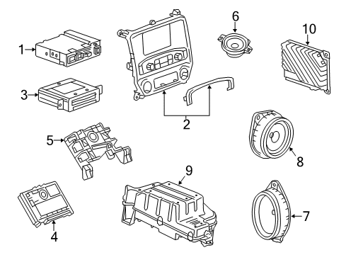 2014 Chevrolet Silverado 1500 Sound System CD Player Diagram for 84214288