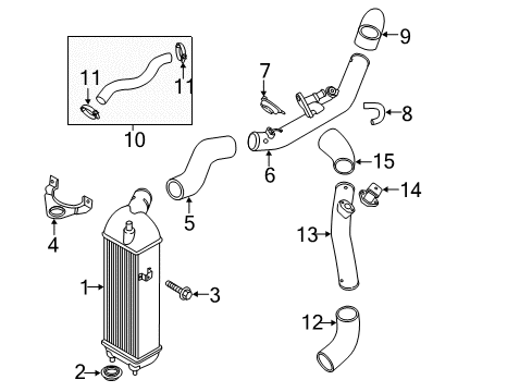 2011 Kia Sportage Intercooler Cooler Assembly-Intermediated Diagram for 282702G000