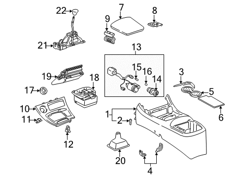 2000 Toyota Celica Front Door Lighter Assembly Diagram for 85500-30510