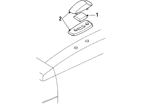 1984 Buick LeSabre Monitor Lamps Harness Asm, Rear Lamp Monitor Light Conductor Diagram for 12009398