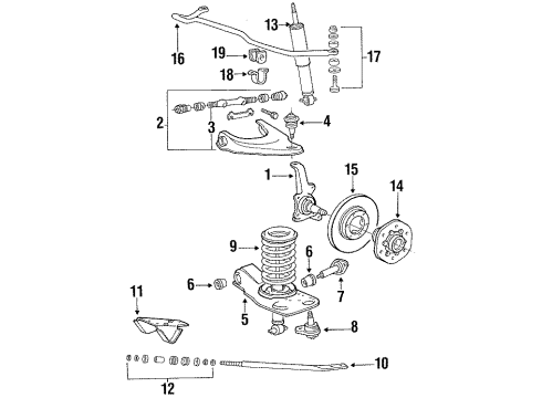 1987 Dodge Ram 50 Front Suspension Components, Lower Control Arm, Upper Control Arm, Stabilizer Bar BUSHING Upper Pivot Diagram for MT141212