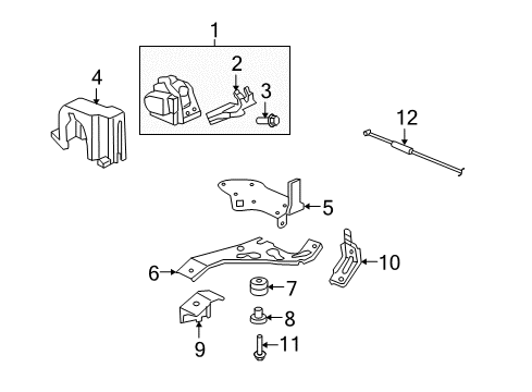 2011 Honda Element Fuel Supply Bracket B, Accelerator Pedal Sensor Diagram for 37979-PZD-A01