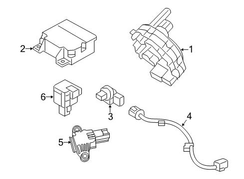 2017 Hyundai Azera Air Bag Components Sensor Assembly-Front Impact Diagram for 95920-3V100