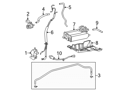 2020 Toyota Sienna Emission Components Valve Assy, Vacuum Switching, NO.1 Diagram for 25860-46010