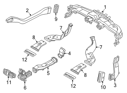2014 Hyundai Equus Ducts Duct Assembly-Joint Diagram for 97000-3N800