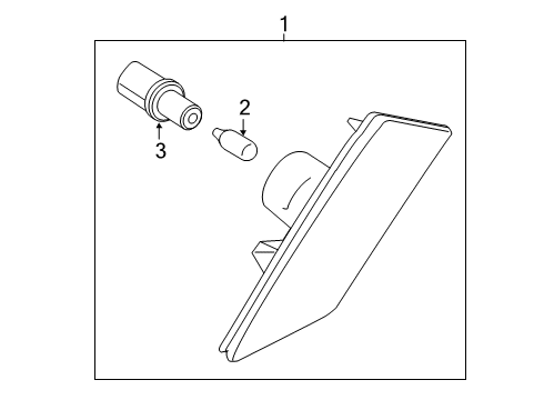 2019 Ford Ranger Bulbs Side Marker Lamp Diagram for KB3Z-13A565-A