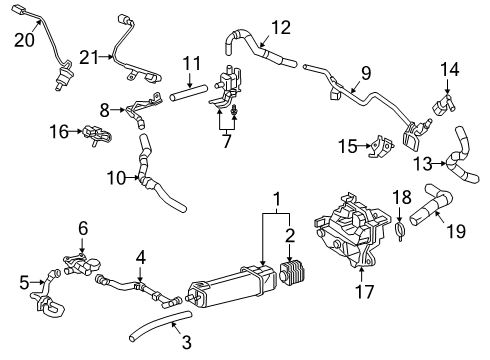 2019 Lexus UX250h Powertrain Control Valve Assembly, Fuel Tank Diagram for 77710-47020