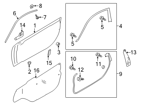 2018 Toyota 86 Door & Components Pad Diagram for SU003-01604