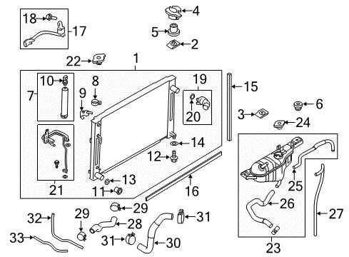 2018 Nissan 370Z Air Conditioner Hose-Radiator, Upper Diagram for 21501-1NA0A