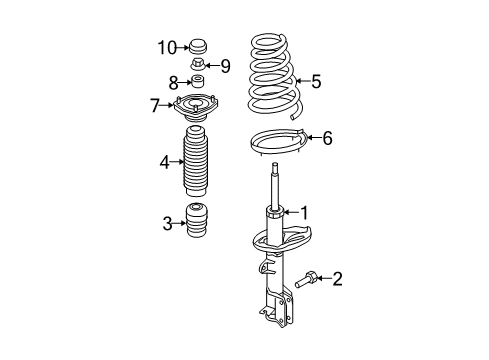 2010 Kia Sportage Struts & Components - Rear Bolt-Flange Diagram for 546452E000