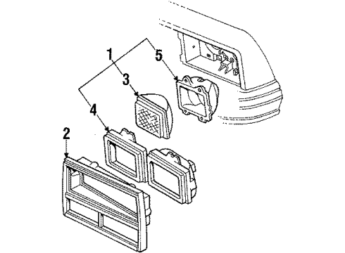 1986 Chevrolet El Camino Headlamps BULB, Capsule/Headlamp/Fog Lamp Diagram for 16504559