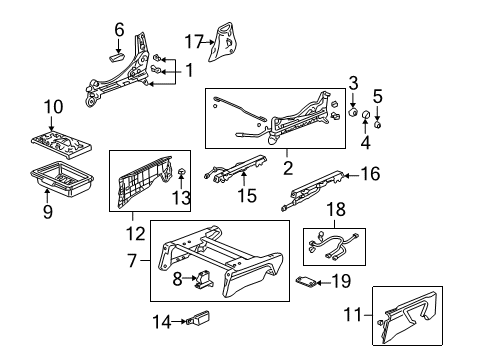 2004 Honda Odyssey Tracks & Components Bush, Nylon (TS Tech) Diagram for 81117-S47-003