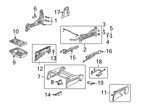 2004 Honda Odyssey Tracks & Components Bush, Nylon (Ts Tech) Diagram for 81117-S47-003