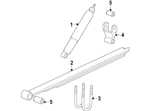 2011 Ford F-150 Rear Suspension Shock Absorber Diagram for AL3Z-18125-K