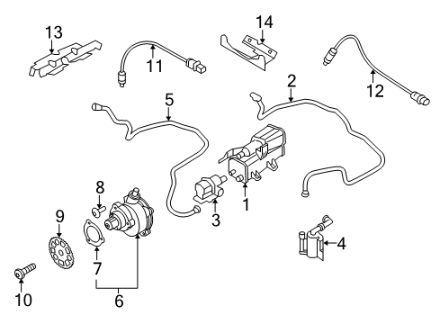 2016 BMW Z4 Powertrain Control Vacuum Pump Diagram for 11667640279