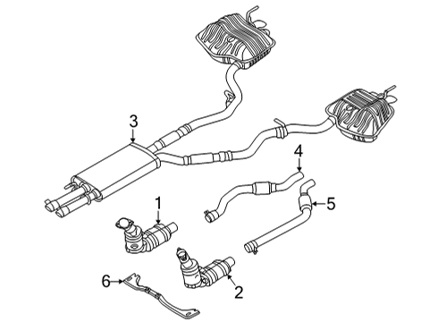 2021 Ford Explorer Exhaust Components Front Bracket Diagram for L1MZ-5K291-J