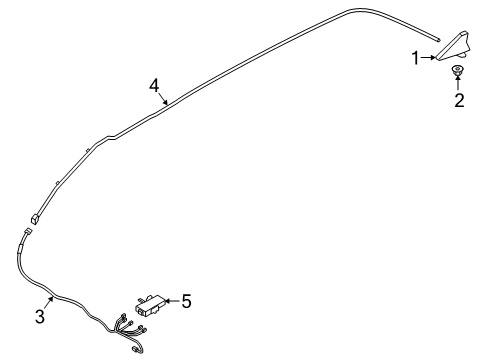 2020 Kia Soul Antenna & Radio Feeder Cable-Antenna Diagram for 96230K0200