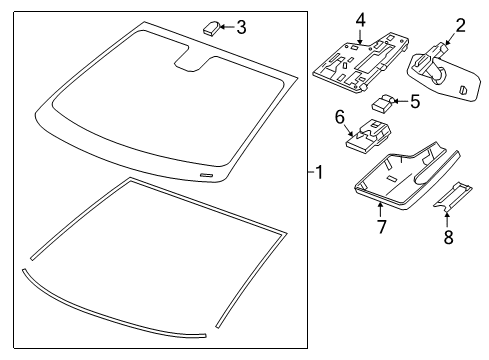 2018 Chevrolet Volt Parking Aid Front Camera Diagram for 84460324