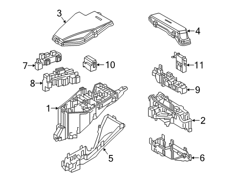 2019 Lexus LS500h Fuse & Relay Holder, Connector Diagram for 82666-50A00