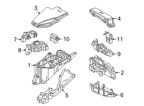 2019 Lexus LS500h Fuse & Relay Block Assembly, Relay Diagram for 82660-50170