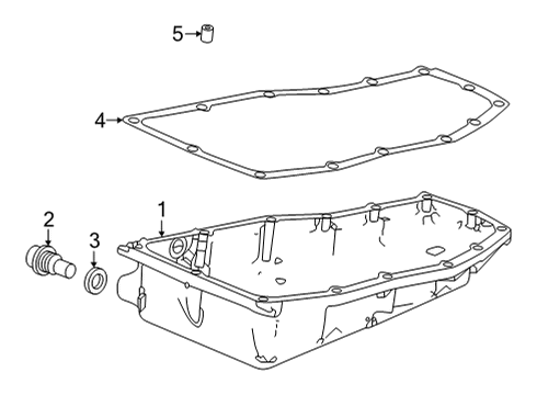 2022 Honda Civic Transaxle Parts Gasket, Oil Pan Diagram for 21814-RJ2-003