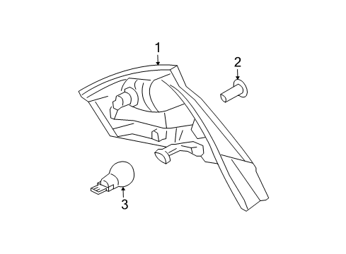 2007 Saturn Ion Bulbs Lamp Asm, Tail Diagram for 22723024