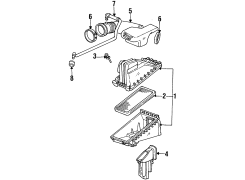 1995 Oldsmobile Aurora Powertrain Control Duct Asm Diagram for 25099394