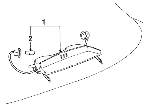 1999 Lexus SC400 Bulbs Lamp Assy, Center Stop Diagram for 81570-24040