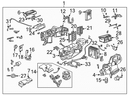 2004 Pontiac GTO Blower Motor & Fan Valve, Inside Air Diagram for 92141642