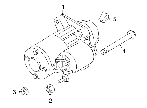 2019 Ford Fiesta Starter Starter Mount Bolt Diagram for -W500125-S415