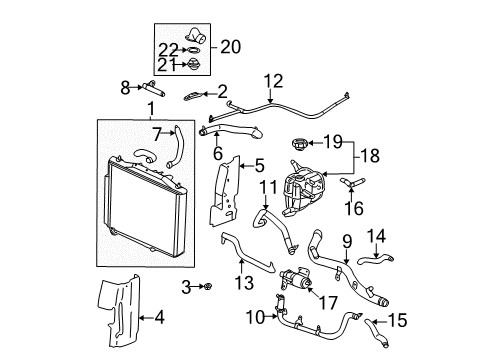 2003 Cadillac CTS Heater Core & Control Valve Hose Asm, Heater Outlet Diagram for 25740131