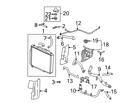 2003 Cadillac CTS Heater Core & Control Valve Lower Hose Diagram for 25740123