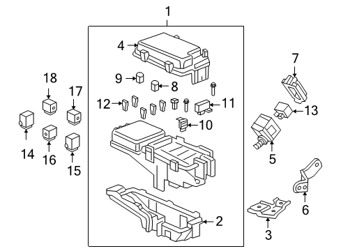 2007 Acura RL Heated Seats Box Assembly, Relay Diagram for 38250-SJA-A01