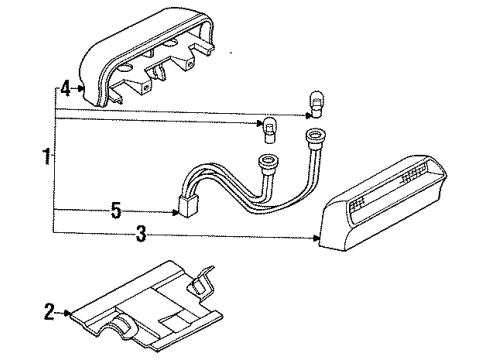 1994 Nissan Sentra High Mount Lamps Lamp Assembly-Stop Diagram for 26590-67Y10