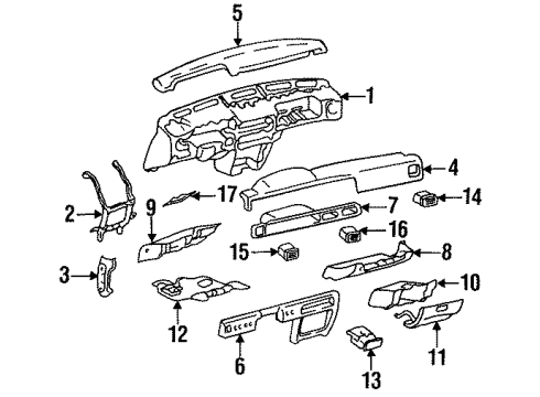 1988 Nissan Maxima Instrument Panel Lamp Assembly-Glove Box Diagram for 26475-42E00