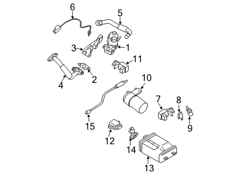 2006 Nissan Maxima Powertrain Control Bracket-Valve Diagram for 14932-7Y100