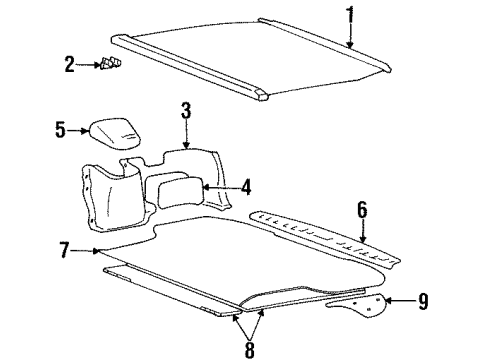 2000 Hyundai Elantra Interior Trim - Rear Body Grille-Rear Speaker, LH Diagram for 85750-29600-FK
