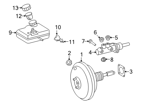 2008 Dodge Sprinter 3500 Hydraulic System Brake Mastr Cylinder Diagram for 68005054AC