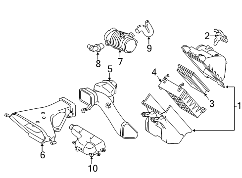 2016 Toyota Highlander Filters Resonator Diagram for 17805-0P050