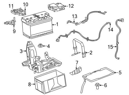 2020 Ram ProMaster City Battery Support-Battery Diagram for 68482236AA